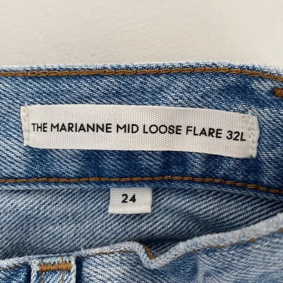 ❗️SOLD❗️Denim Forum The Marianne Mid Loose Flare 32L Size 24 - Picture 9 of 12